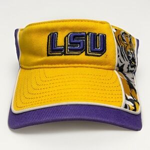 Vintage Louisiana State Tigers Visor  Adjustable Strap NCAA Y2k Football LSU